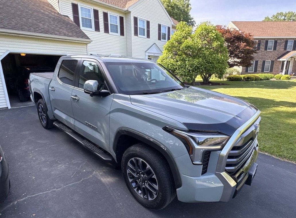 Toyota Tundra after a detail in a customer's driveway
